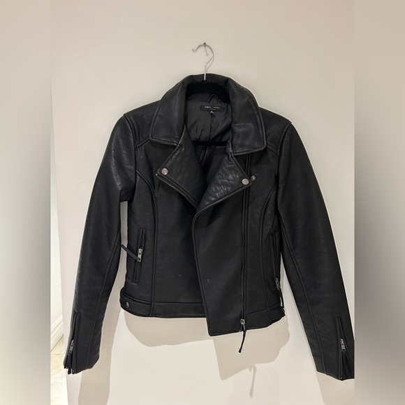 Asymmetrical Faux Leather Jacket - Picture 1 of 4